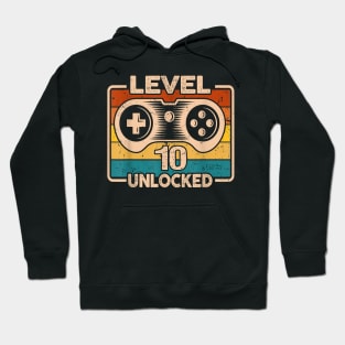 10yr Son Boy Gamer 10th 10 Year Old Birthday Hoodie